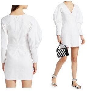 A.L.C. Puff Sleeves White Mini Barbie Dress size 2 NWT